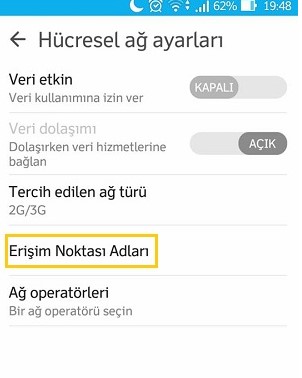 Türk Telekom Mobil internet Ayarları